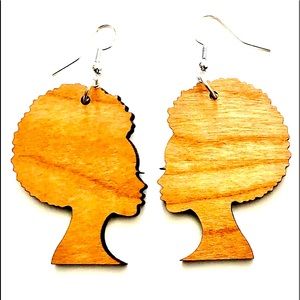 Natural Hair Afro Love Earrings